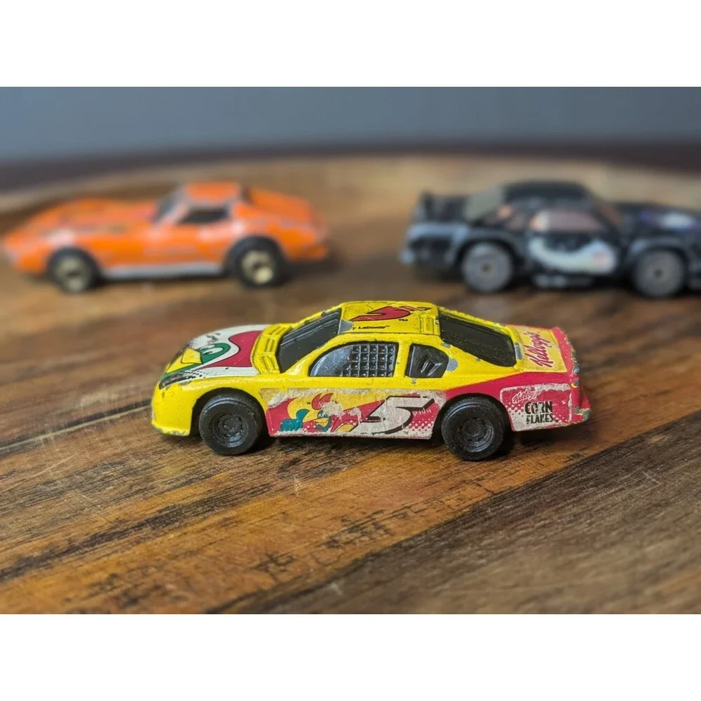 Vintage Diecast Toy Car Lot of 12 Mixed Loose Cars NASCAR Style Hot Wheels Match